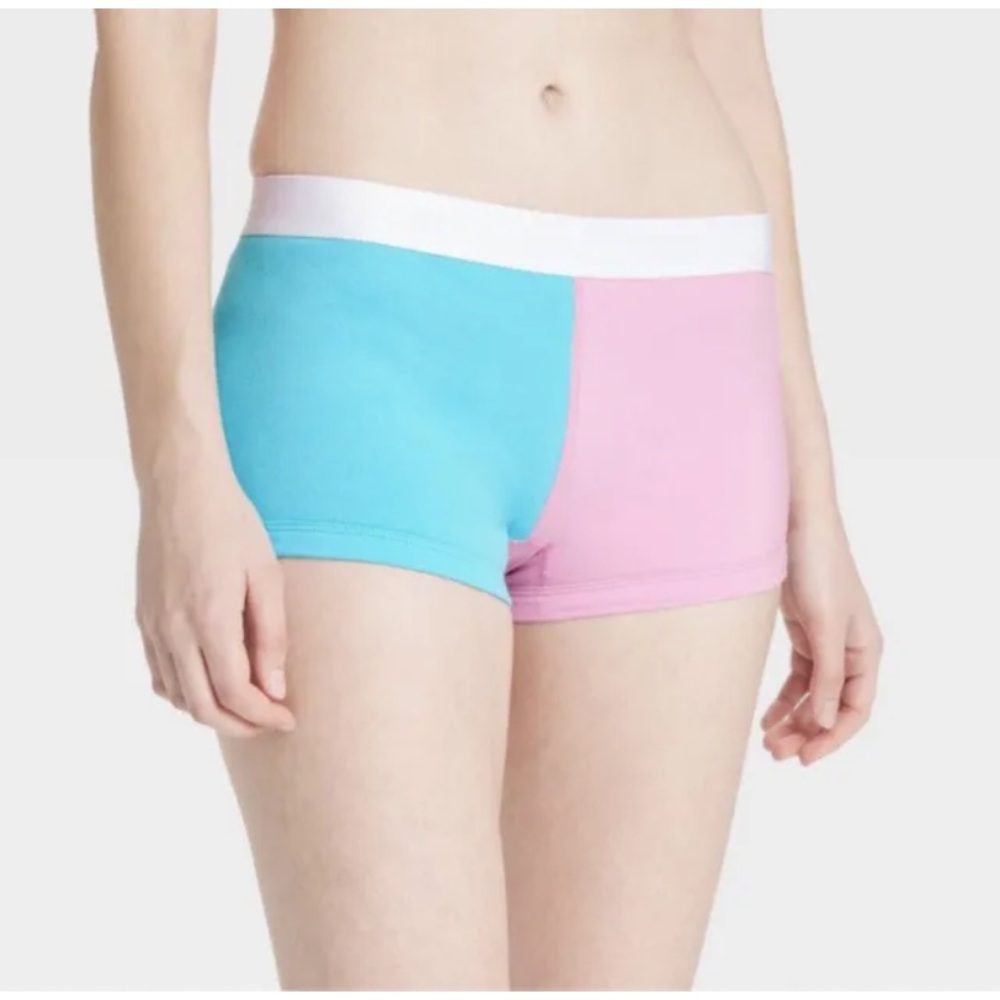 NEW Tomboy x Boxer Briefs Boy Short XS Pride Pink Blue LGBTQIA TRANSGENDER FLAG